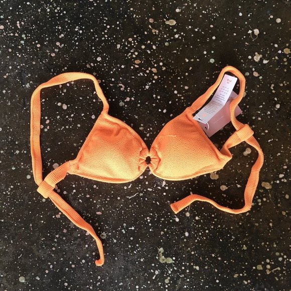 PQ X REVOLVE Ring Tri Bikini Top Papaya Orange Ring - Picture 4 of 9